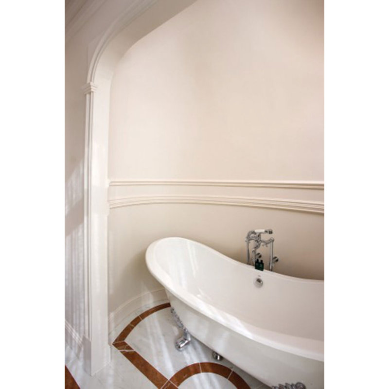 Moulure de panneau en polyuréthane blanc apprêté P 3/4 po x l 3-3 / 4 po x L 78-3 / 4 po
