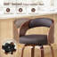 Tabouret de comptoir pivotant confortable avec pieds en bois massif durable-120285787-120285789