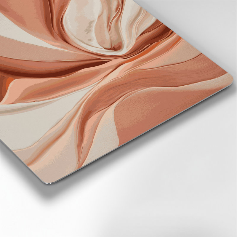 «Lyrical Abstraction 74», art mural en métal beige, H 12 po x l 12 po