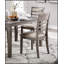 Modern Grey Finish 5-Piece Dining Set With Fabric Upholstered Chairs And Spacious Table For Elegant Meals