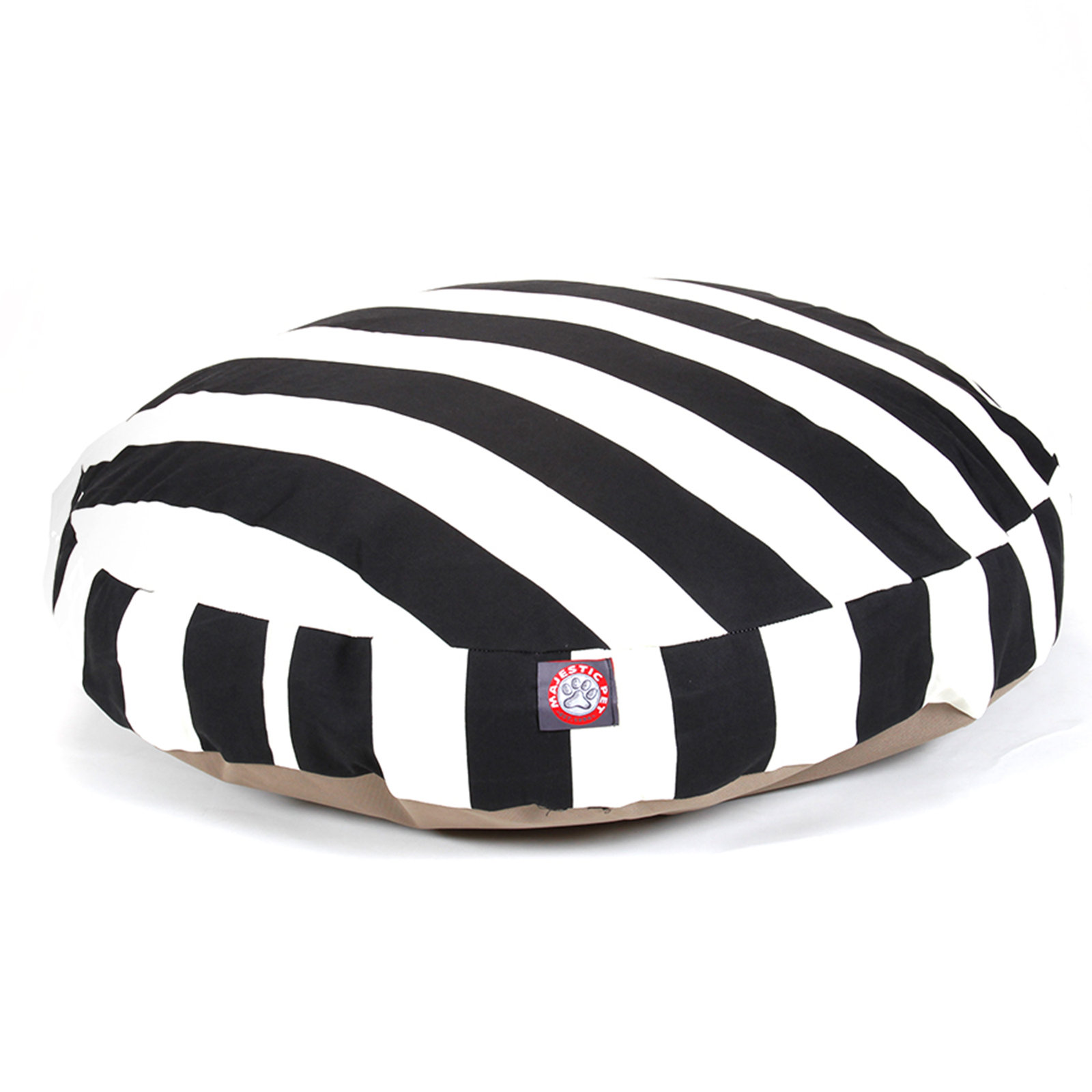 Striped Pillow, Small (30" W x 30" D x 4" H), Black