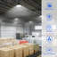 1 paquet de lumière à DEL haute UFO 180W, 32400lm 0-10V à intensité variable, lumière du jour 6000K, lumière IP65 imperméable pour entrepôt de garage commercial avec crochet et cordon-128980890