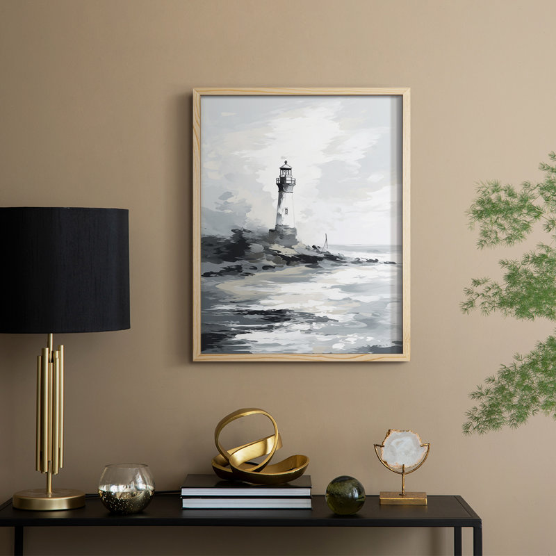 NAUTICAL Series Div, reproduction encadrée - bois massif, H 15 po x l 12 po