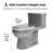 Colored One-Piece Toilet With Round Base, Elongated Toilet Bowl 17” ADA Seat Height, 1.28 GPF Single Flush, 12” Rough-In-116381091