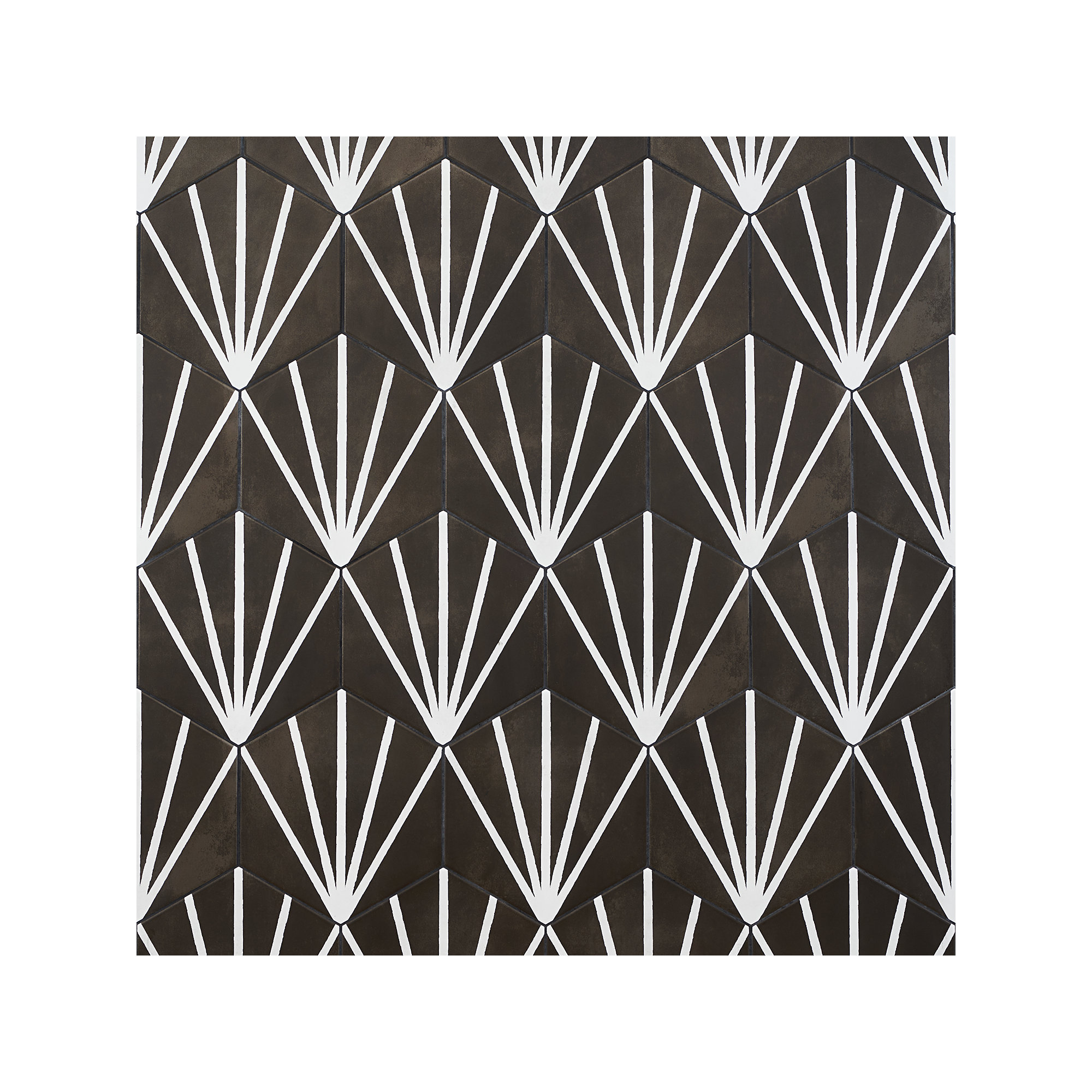 GeoHex Deco 8" Hexagon Matte Porcelain Floor and Wall Tile (9.03 Sq. Ft. / Case), Black