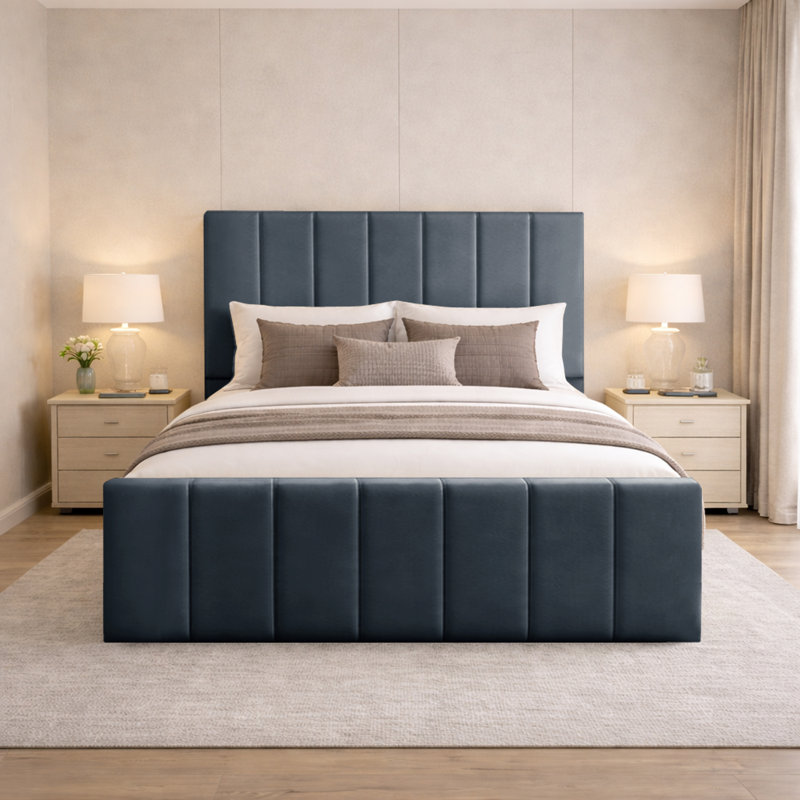 Connell Upholstered Storage Bed Frame, Steel, Single (3')
