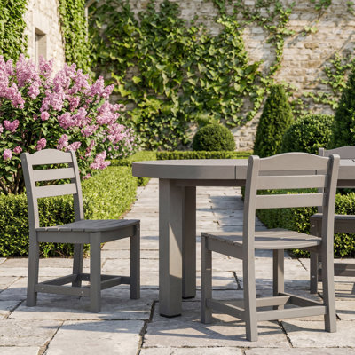 Chaises de salle à manger d'extérieur en PEHD (ensemble de 2)