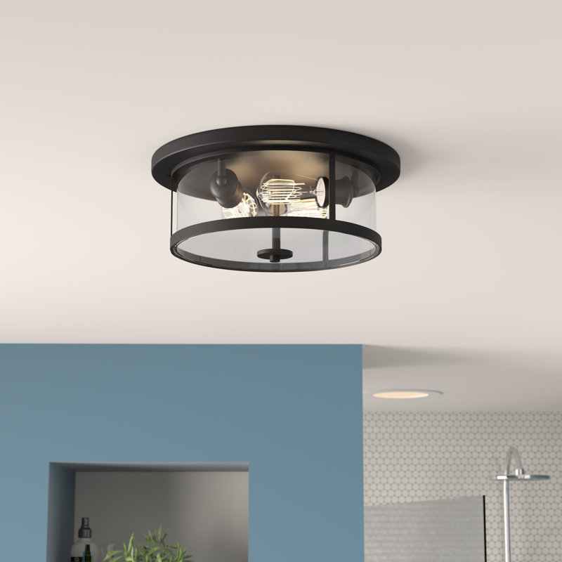 Plafonnier encastré cylindrique simple 15,75 po Attah, Bronze