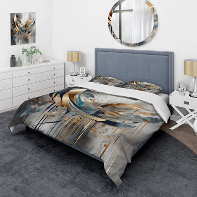 Ensemble de housse de couette Abstract Shapes And Infinity Lines II - Abstract Shapes