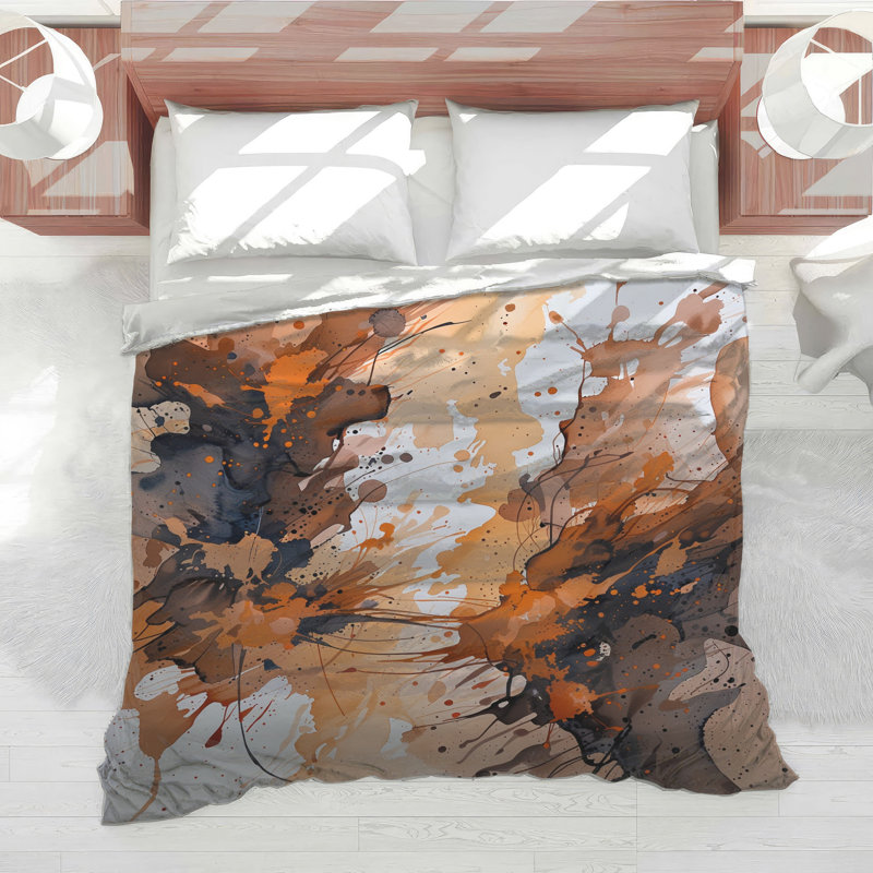 Édredon abstrait moderne Splatter, Lit simple