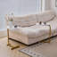 Modern Oval C-Shaped Side Tables with Raised Tray Top and Metal Base(Set of 2)-1175108999