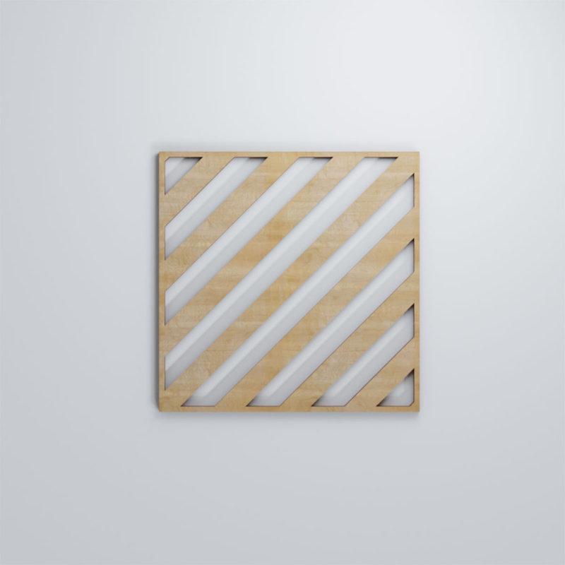 Panneaux muraux décoratifs en bois Rothwell, Bouleau, H 23 3/8 po x l 23 3/8 po x P 3/8 po