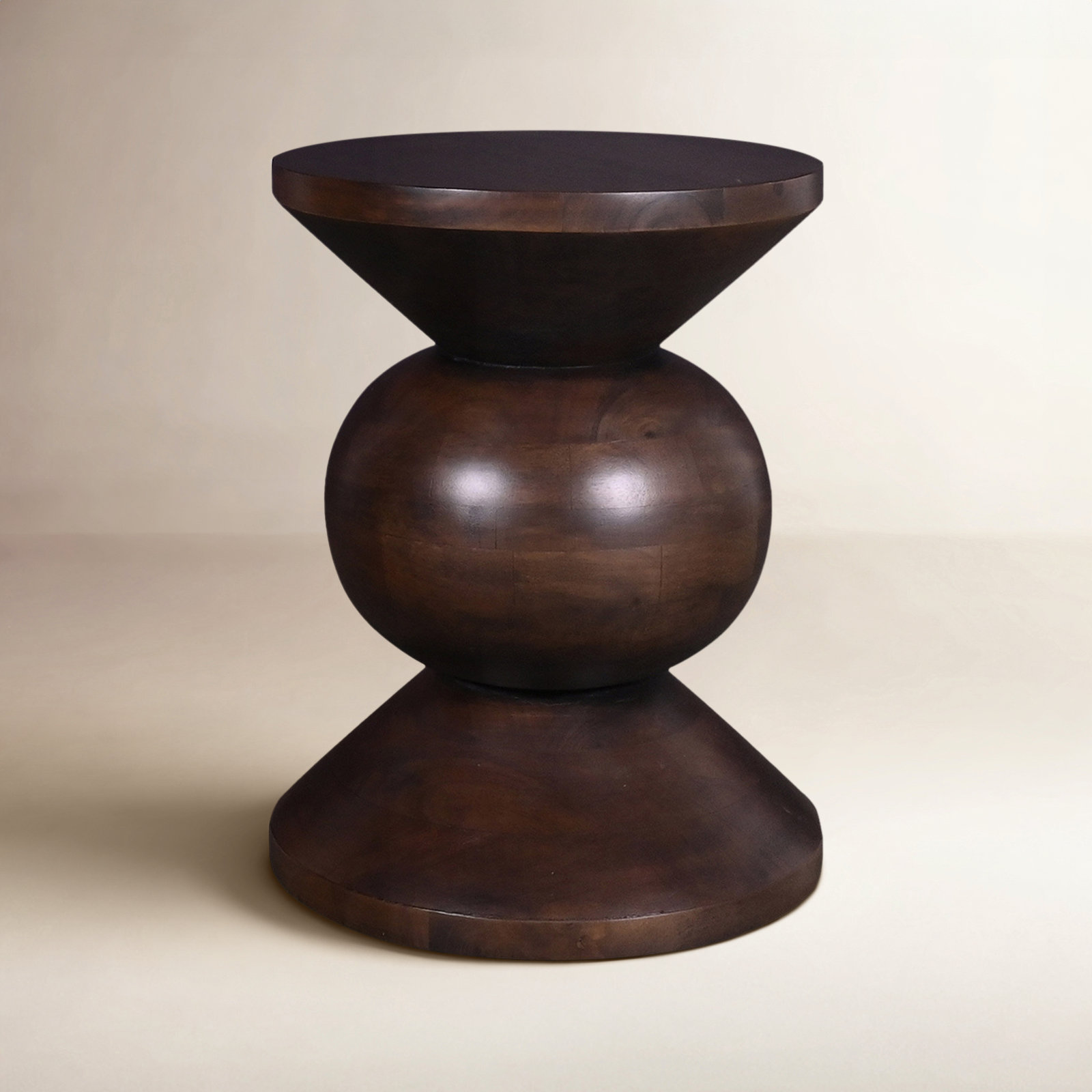 Isles Solid Wood Pedestal End Table