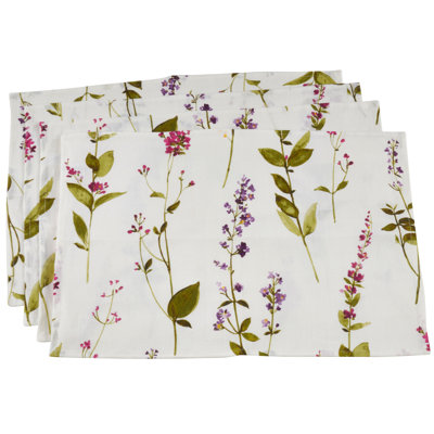 Tupper Linen Floral Rectangle Placemat