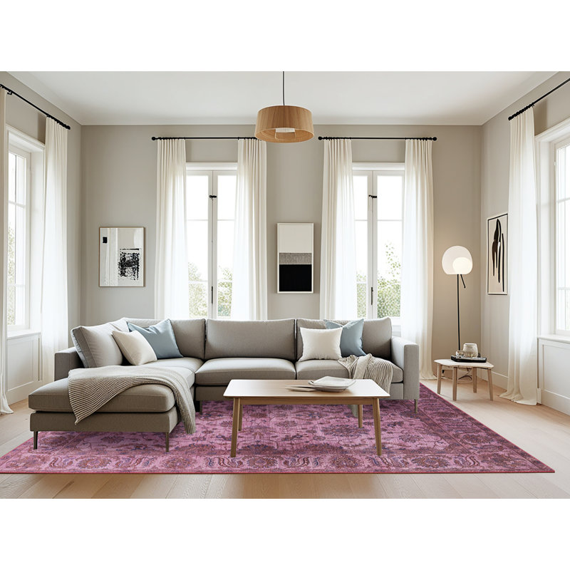 Tapis rose Rose, Rectangle 8 pi x 10 pi