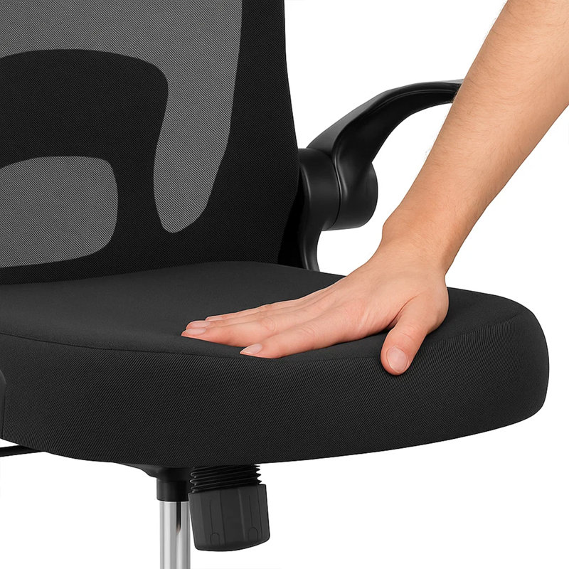 Rupesh Mesh Office Chair With Lumbar Support, Black/Black