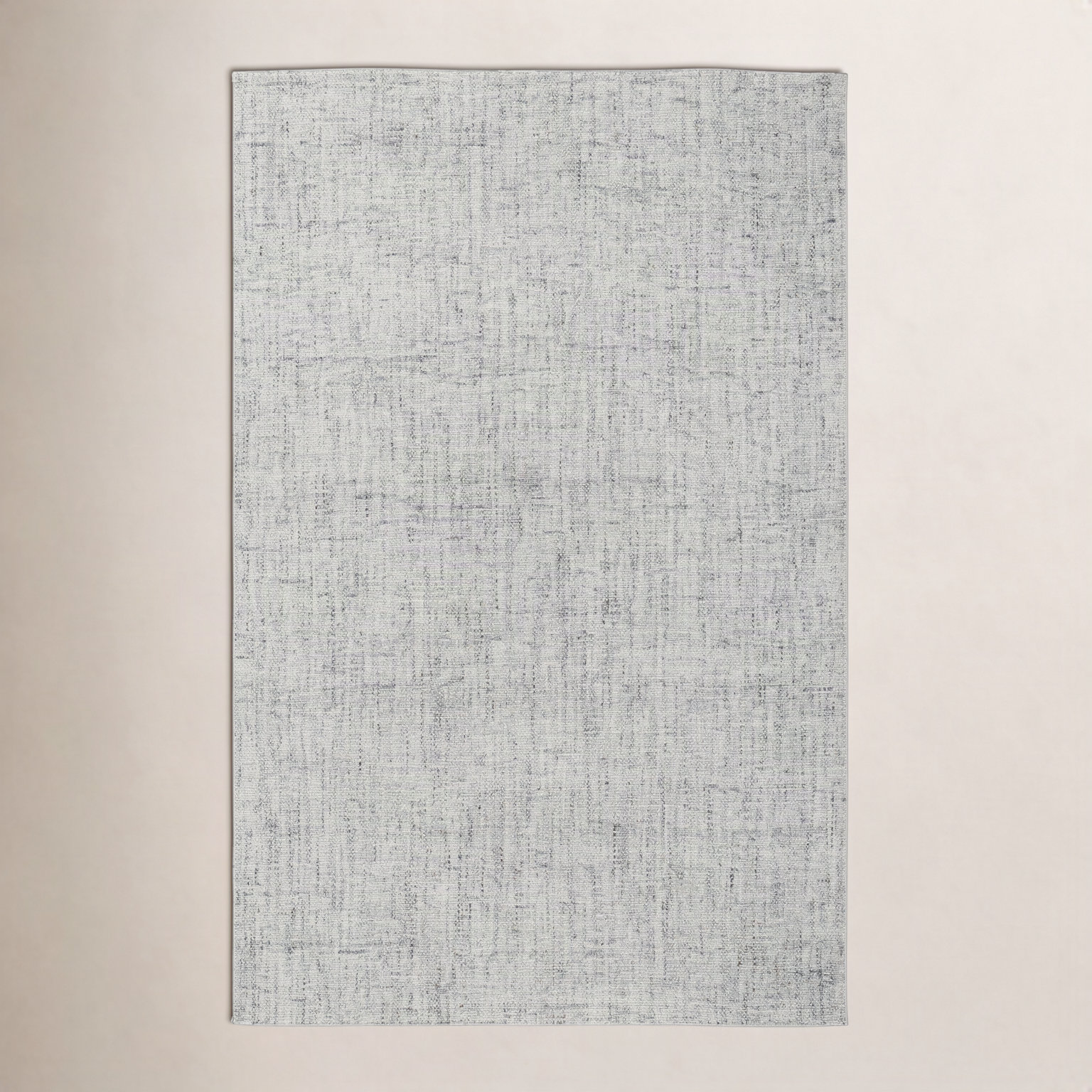 Flatweave Abstract Wool Rug, Gray, Rectangle 7'9" x 9'9"