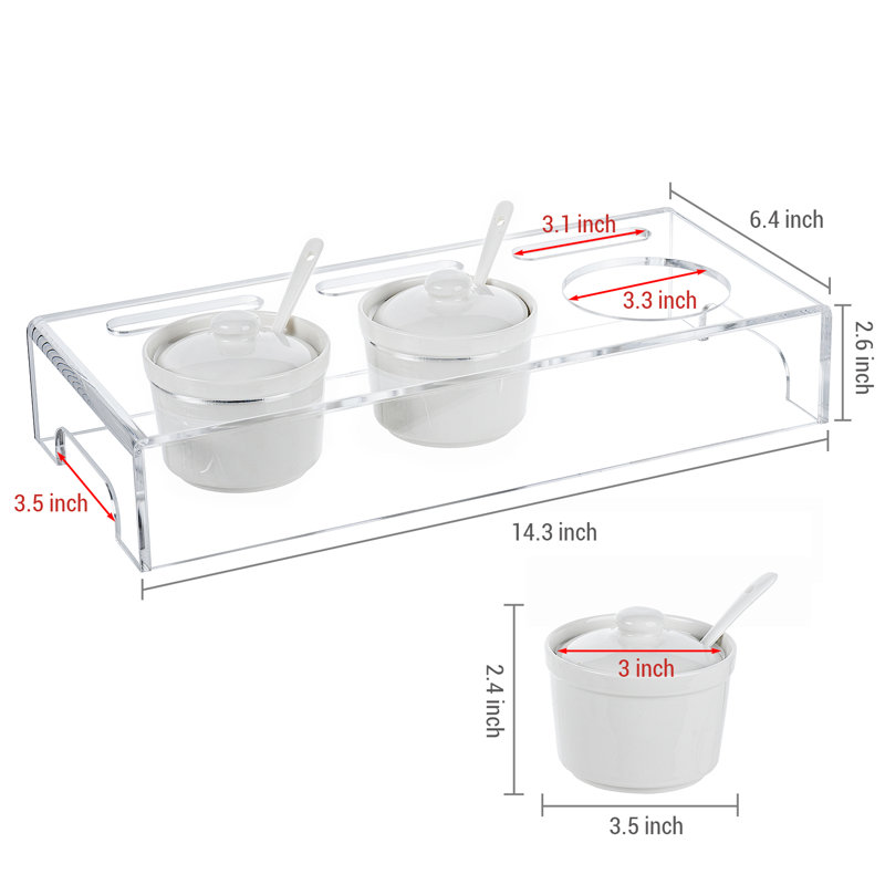 4 Piece Condiment Server Set