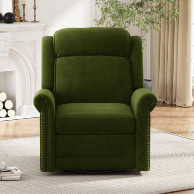 Fauteuil à bascule pivotant à 360 ° avec fauteuil berçant manuel inclinable manuel et inclinable avec dossier réglable