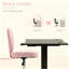 Chaise de bureau rose en forme de cœur, chaise pivotante réglable pour chambre à coucher et coiffeuse, style mignon et confortable