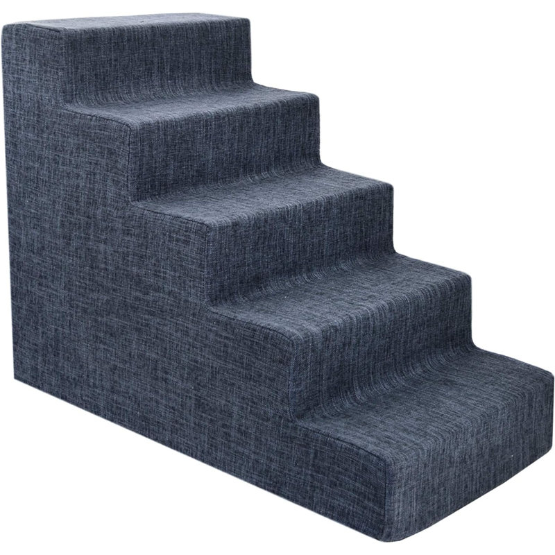 Escalier pour animal 5 marches Emreigh, H 22,5 po x l 16 po x P 30 po, Gris