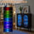 2 Door Sun Panel Elevated Shoe Cabinet USB 7 Color LED 4 Tier 26.77" W-1670770116
