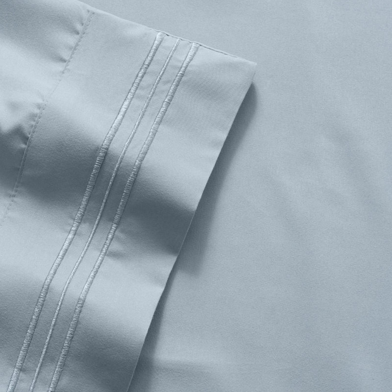 Luxurious Classic Soft Solid 1800 Series Microfiber Sheet Set, Various Colors and Sizes, Mist, California King