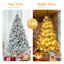 Arbre de Noël artificiel enneigé 7,5 pi avec base en métal, branches en PVC et charnières 7,5 pi-2027976498