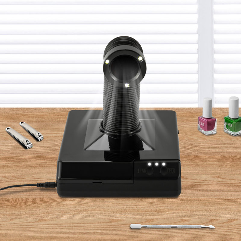 SUNYOU Nail Art Manicure Dentist's Dust Clean, aspirateur collecteur de poussière, Noir