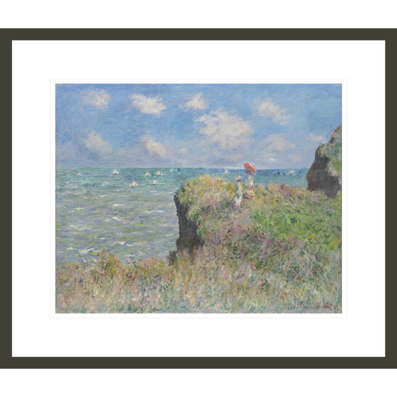 «Cliff Walk at Pourville» par Claude Monet, impression giclée encadrée, H 17,75 po x l 20,71 po