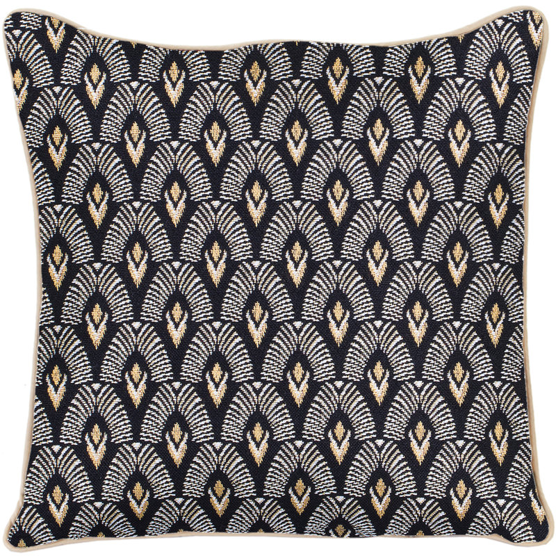 Black and White Art Deco Polyester Euro Pillowcase