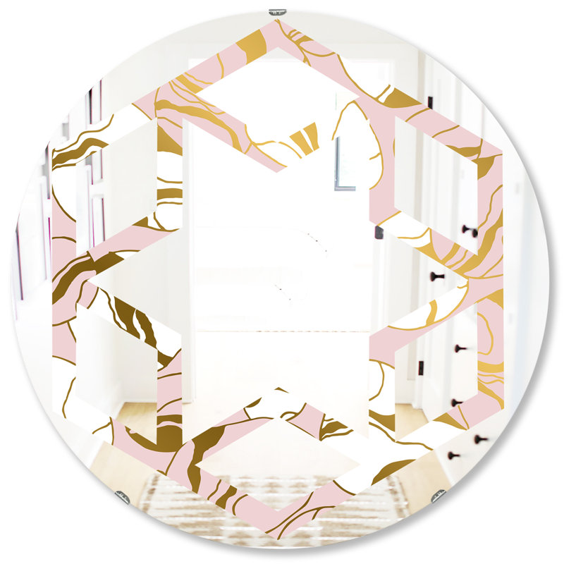 Miroir mural Hexagon Star Marble II, H 31,5 po x l po
