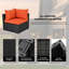 Ensemble de conversation modulaire 9 pièces avec coussins et table foyer-741393067