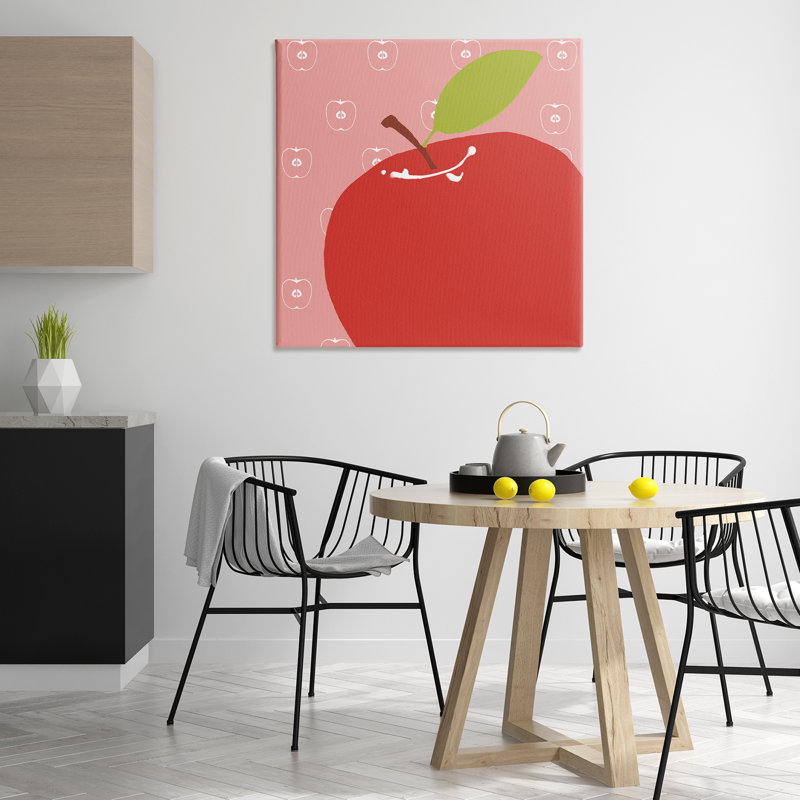 «Bright Apple Fruit», art mural sur toile par Daniela Santiago, H 36 po x l 36 po
