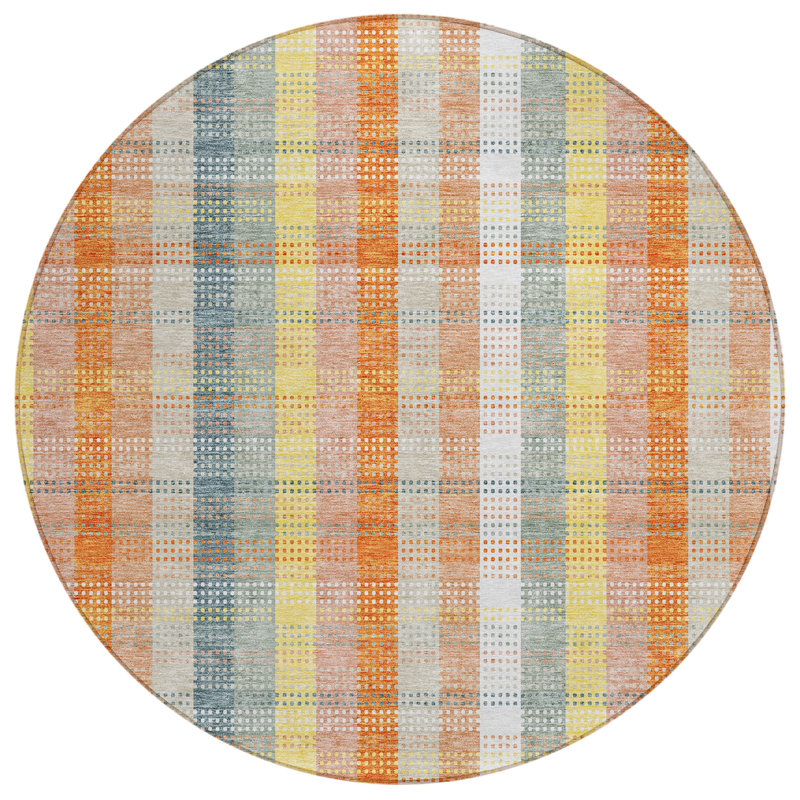  Chayden Area Rug with Non-Slip Backing, Round 8'
