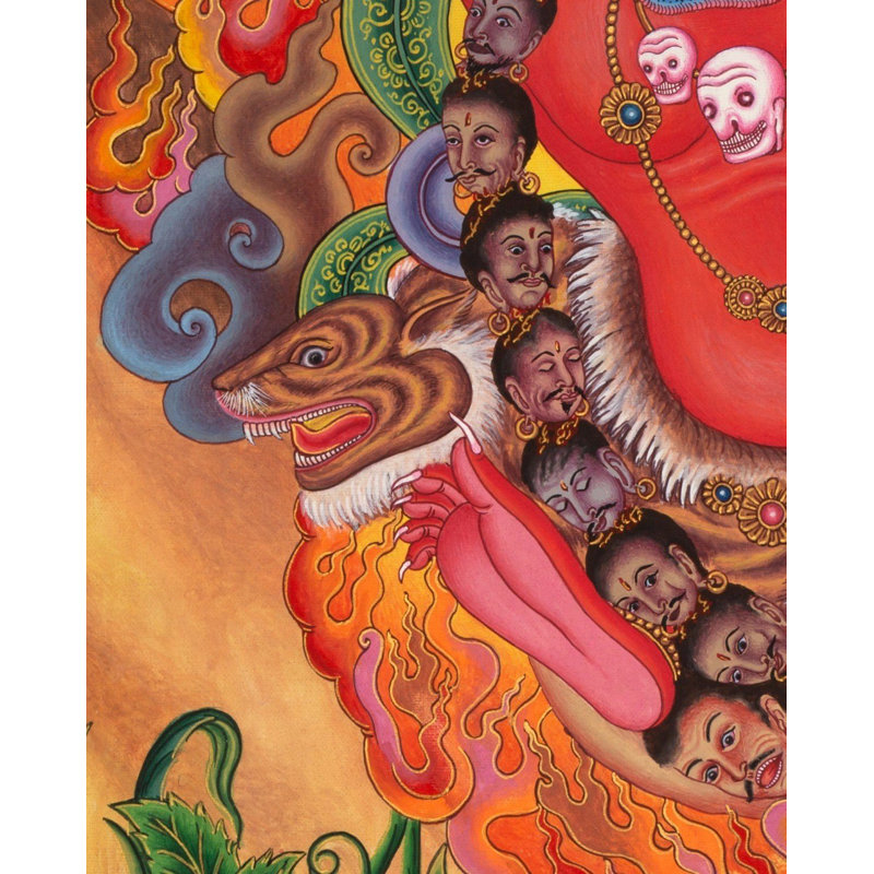 Rouge Bhairava Mahakala Thangka (Thangka sans brocart)