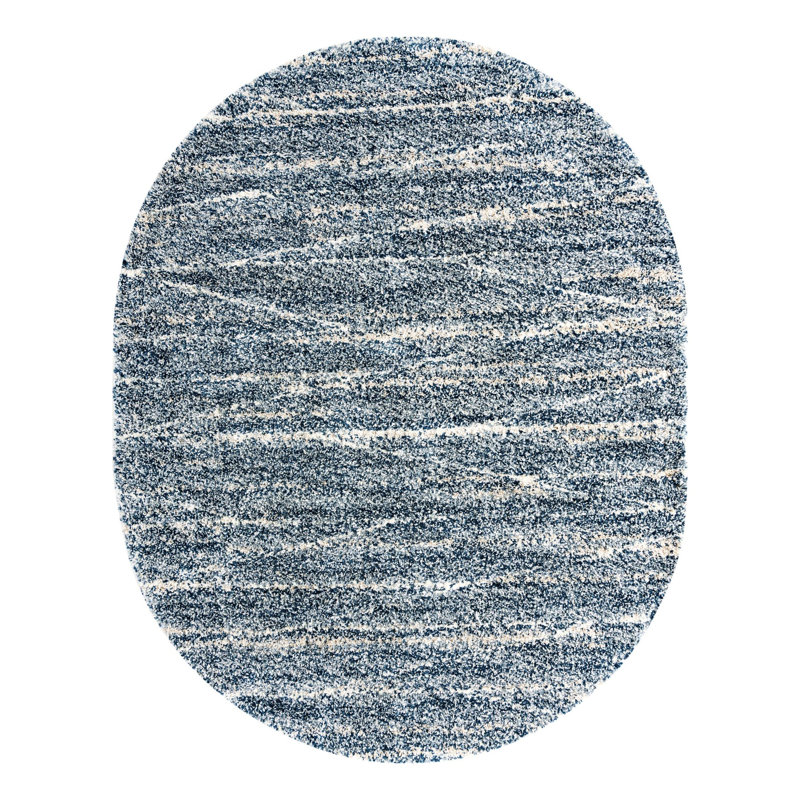 Abrahams Geometric Indoor Rug, Oval 7'10" x 10'
