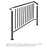 Matte Black Outdoor Galvanized Iron Handrail - For 4 Or 5 Steps, Powder Coated, Rustproof & With Installation Hardware