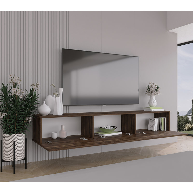Crédence de rangement murale l 70,8 po Chatwin, Bois espresso