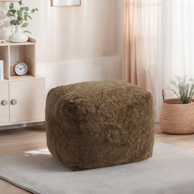 Repose-pieds repose-pieds en mousse viscoélastique avec repose-pieds de 15,8 po d'épaisseur avec housse lavable, rembourrage complet de 8,8 lb pour le salon, la chambre à coucher, le canapé, brun foncé
