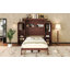 Grand lit escamotable en bois avec 2 garde-robes et tablette de rangement-688522657-688522671
