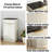 Modern Tilt-Out 10 Gallon Fluted Laundry Hamper Cabinet With  Wave-Textured Hideaway Drawers-382075470