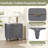 Emerson Fluted Wooden Nightstand With 3 Drawers & Gold Handles-1234717706