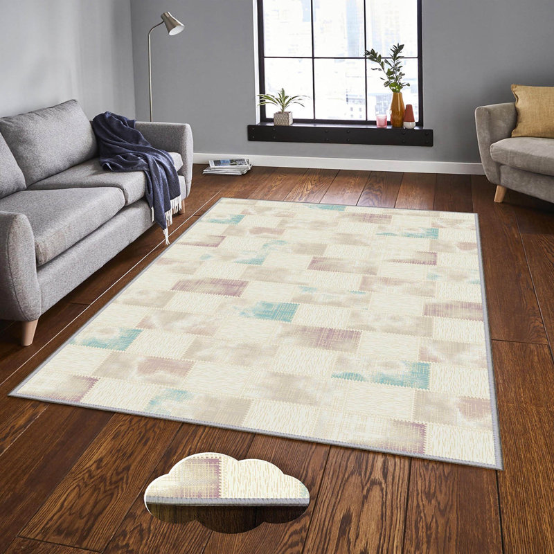 Luxurious 3D Printed Area Carpet, 5.9 x 9.2 Feet | 1% Polyester, .3 in Pile Height, 65 g/m² | Antibacterial & Non-Slip Underside, Machine Washable for Easy Care | Perfect for Living Room, Bedroom, or Office Décor