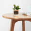 Table de bout ronde - Petite table de bout Table d'appoint Table de chevet Table de chevet pour salon, chambre à coucher et balcon, 100% bois de chêne massif naturel facile à assembler