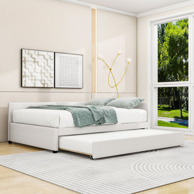 Korden Full Size Upholstered Daybed with Twin Size Trundle