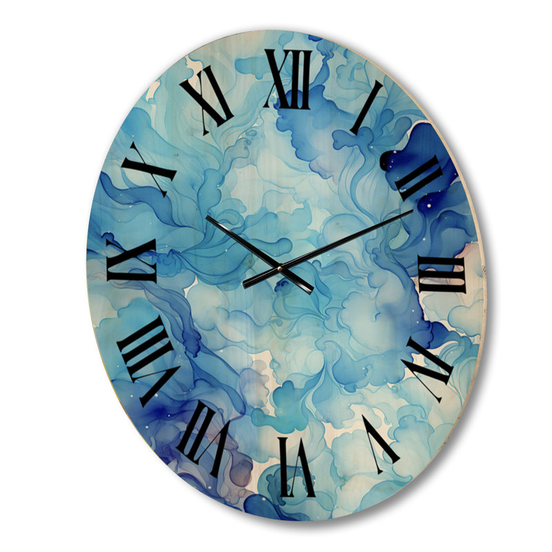Horloge murale en bois massif Hilten, Grand