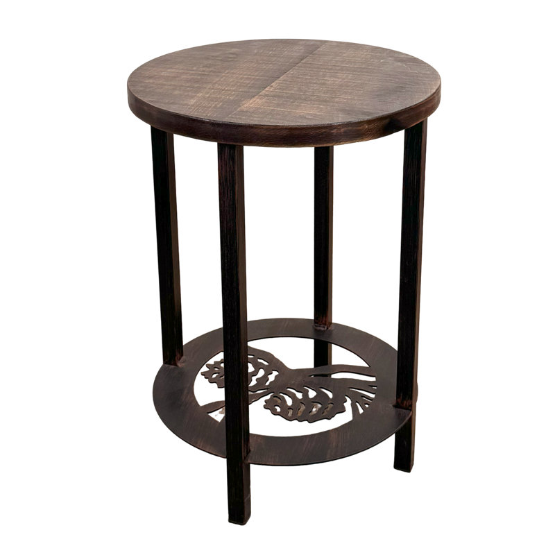 ENSEMBLE DE TABLE DE CONNE BRUN DE SIENNE BRÛLÉ 1- TABLE DE CAFÉ 1-TABLE DE CANAPÉ 2- TABLES RONDES TOUTES AVEC DES PLAQUETTES BRUTES