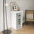 Cabinets, Walnut Brown 32-Bottle Wine Storage Cabinet, 17.8"W x 15.95"D x 35.43"H | Minimalist | Particle Board+MDF-838483433