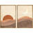 Sun & Moon Dune Minimal Landscape Modern Neutral Boho Decor Framed Canvas 2 Pieces Print Wall Art-71660054-71660055